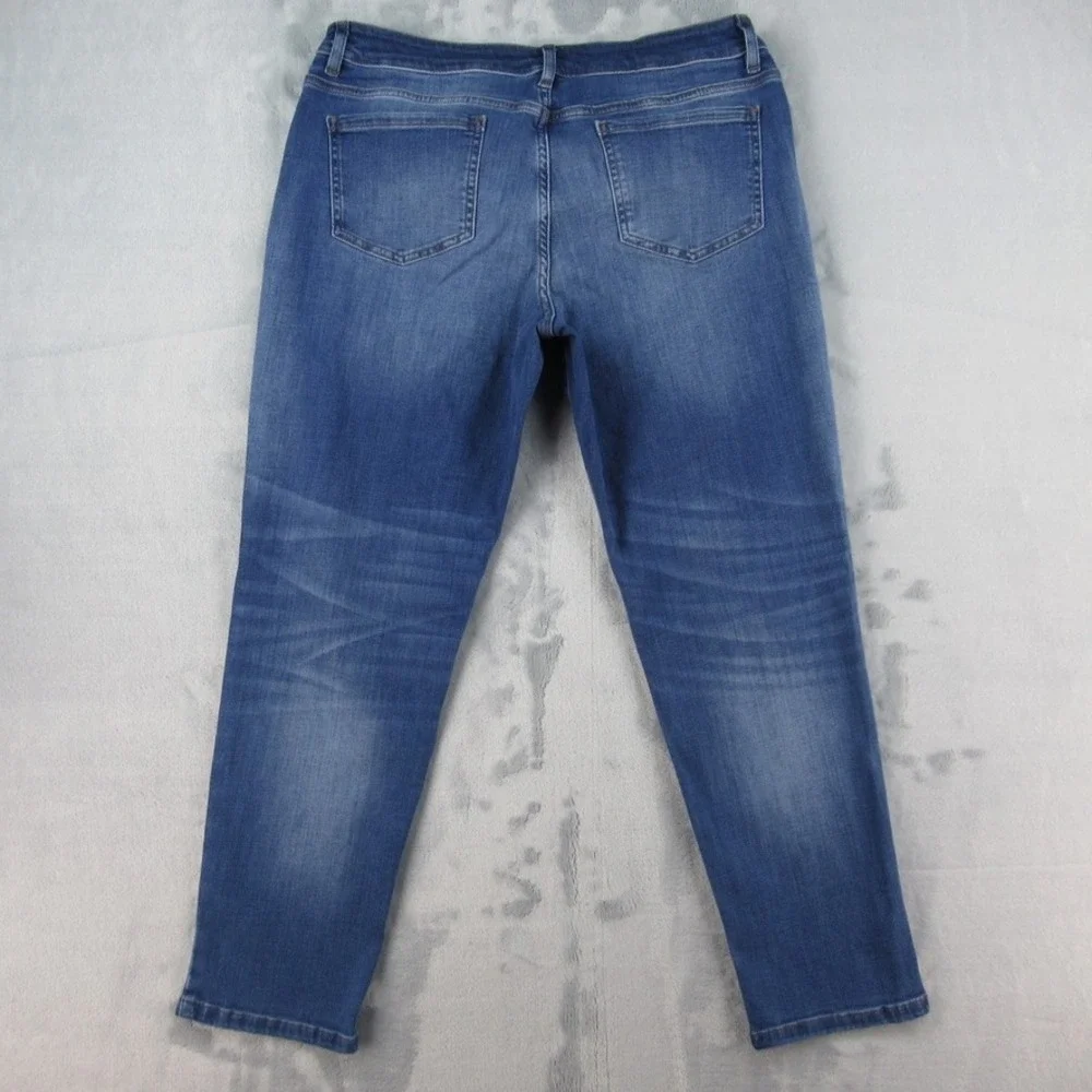 J Jill Denim Boyfriend Straight Leg Ankle Jeans Blue Medium Wash 14P Petite - Picture 9 of 13